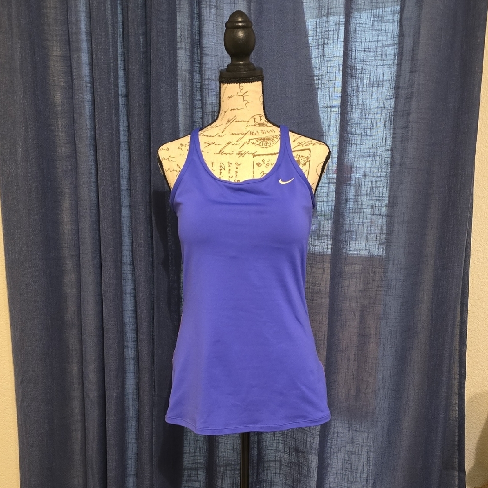 Nike Dri-FIT Purple Racerback Shelf Bra Athletic Tank Top Size M